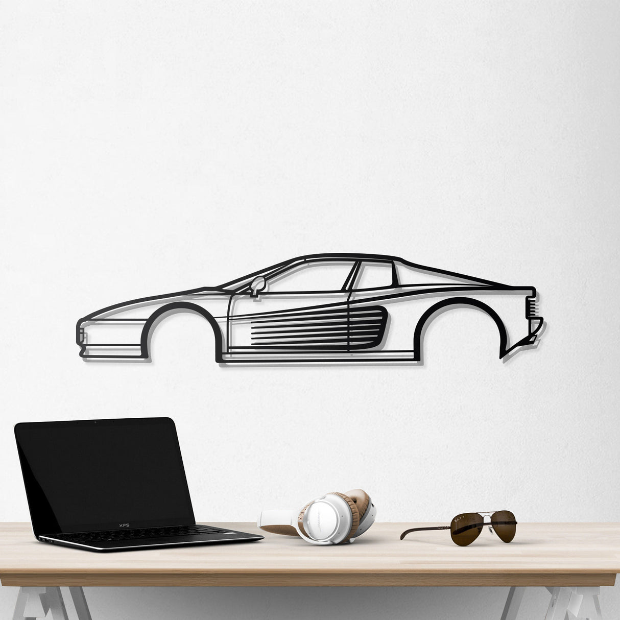 1998 Testarossa Metal Car Wall Art - NC0271