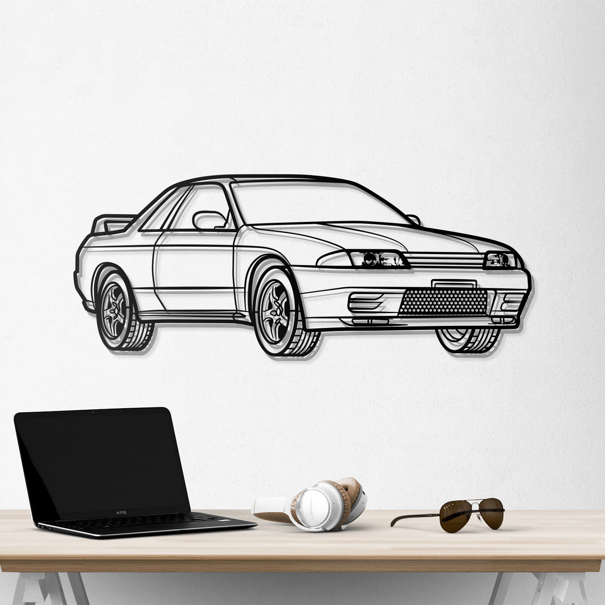 GTR R32 Perspective Metal Car Wall Art - NC0456