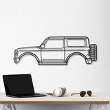 2021  Bronco 6th Gen Metal Car Wall Art - NC0732