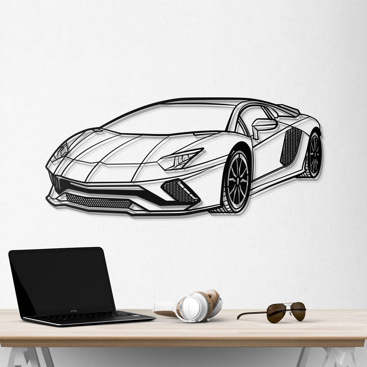 Aventador Perspective Metal Car Wall Art - NC0448