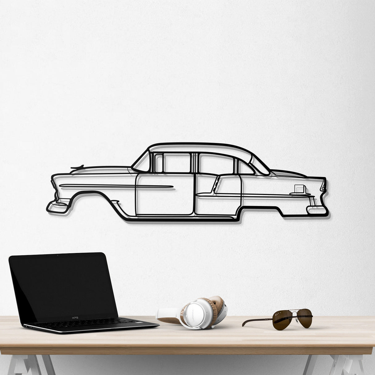 1955 Belair Metal Car Wall Art - NC0037