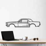 1968 Mustang Hardtop Metal Car Wall Art - NC0112