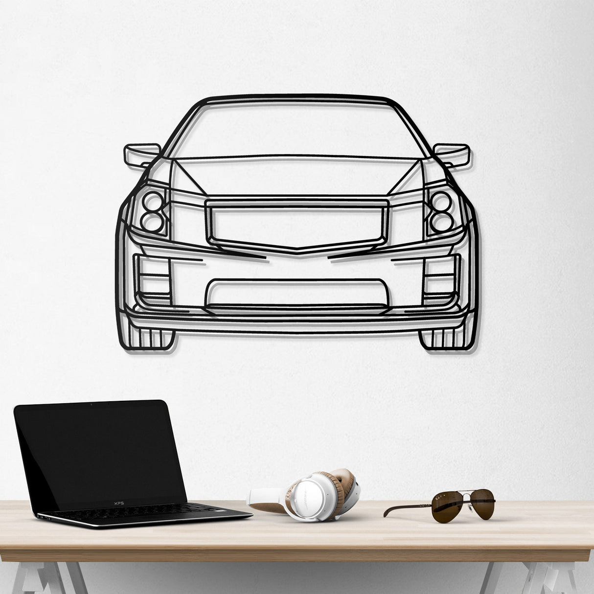 2007 CTS-V  Front View Metal Car Wall Art - NC0344