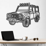 Defender 110 Perspective Metal Car Wall Art - NC0449