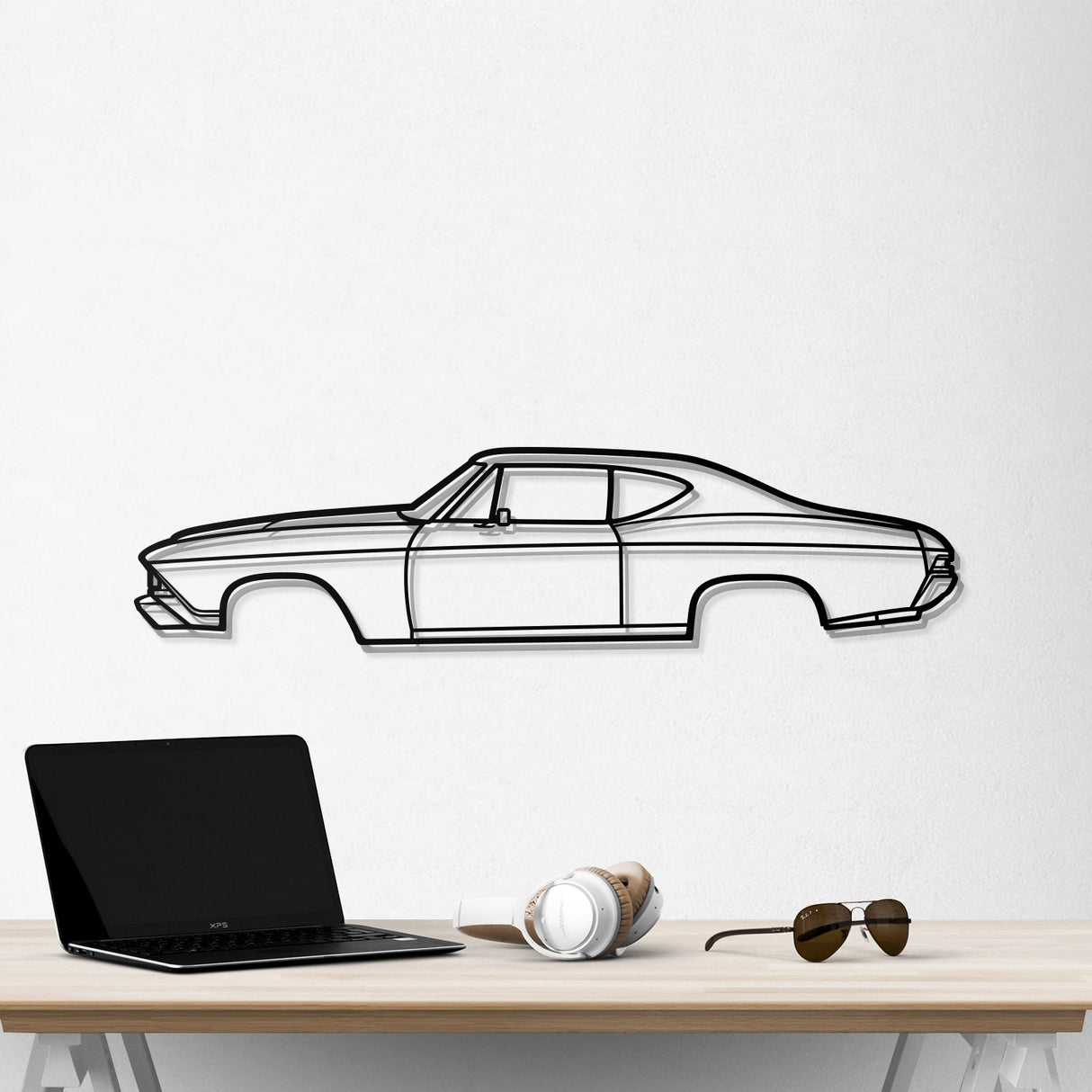 1968 Chevelle SS Metal Car Wall Art - NC0108