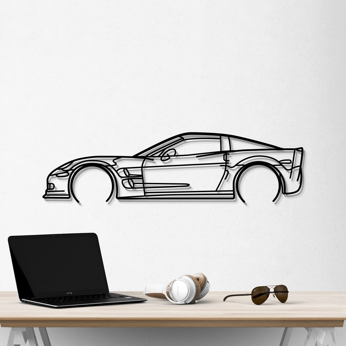 Corvette C6 ZR1 Detailed Metal Car Wall Art - NC0918