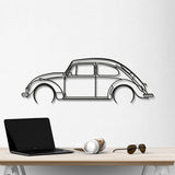 1966 Beetle Detailed Metal Car Wall Art - NC0081