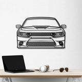 2019 Charger Front View Metal Car Wall Art - NC0652