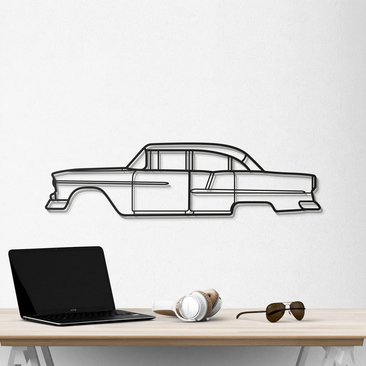 1955 Bel Air Metal Car Wall Art - NC0036