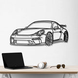 911 GT3 Model 991 Front Angle Metal Car Wall Art - NC0852