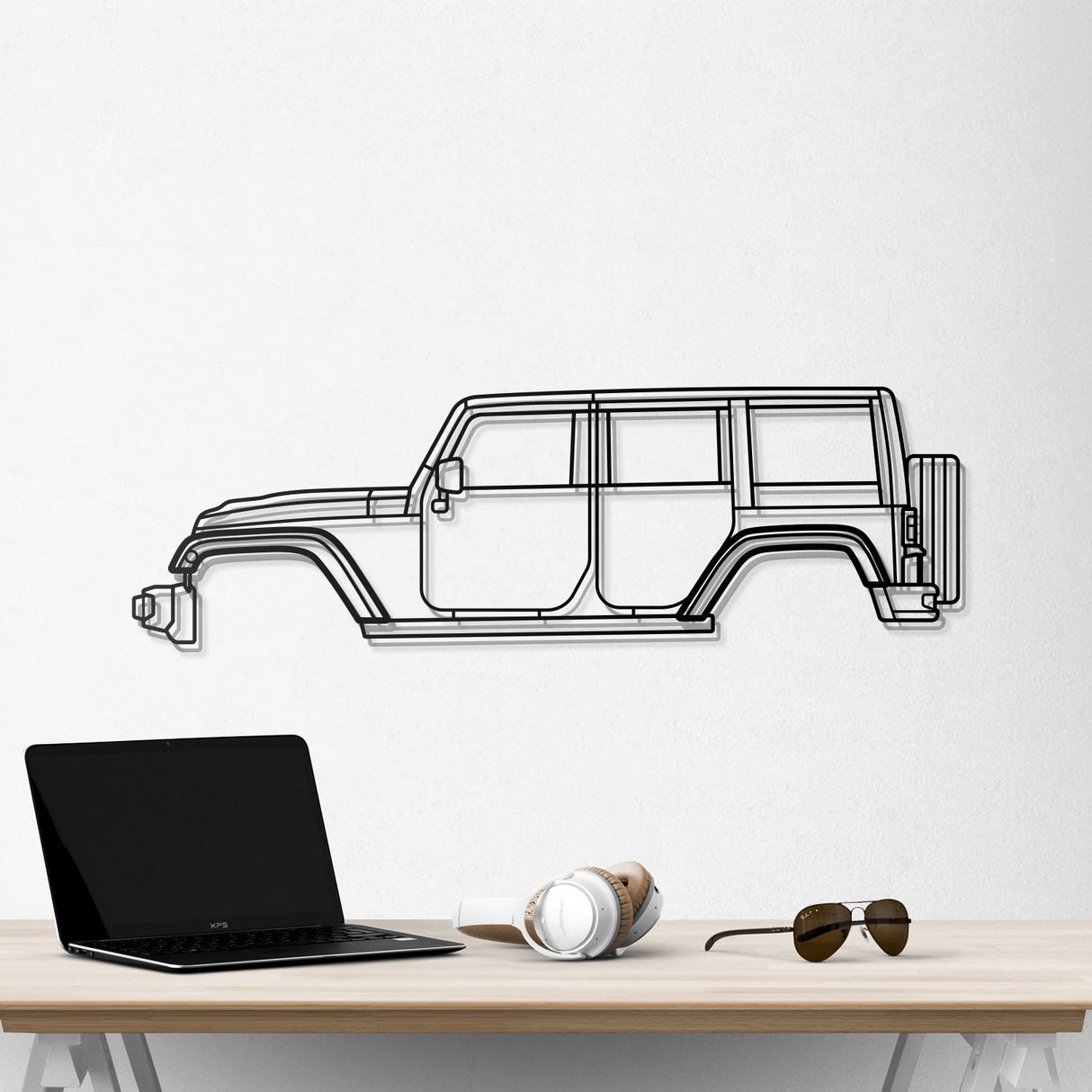 2012 Wrangler Rubicon Metal Car Wall Art - NC0478