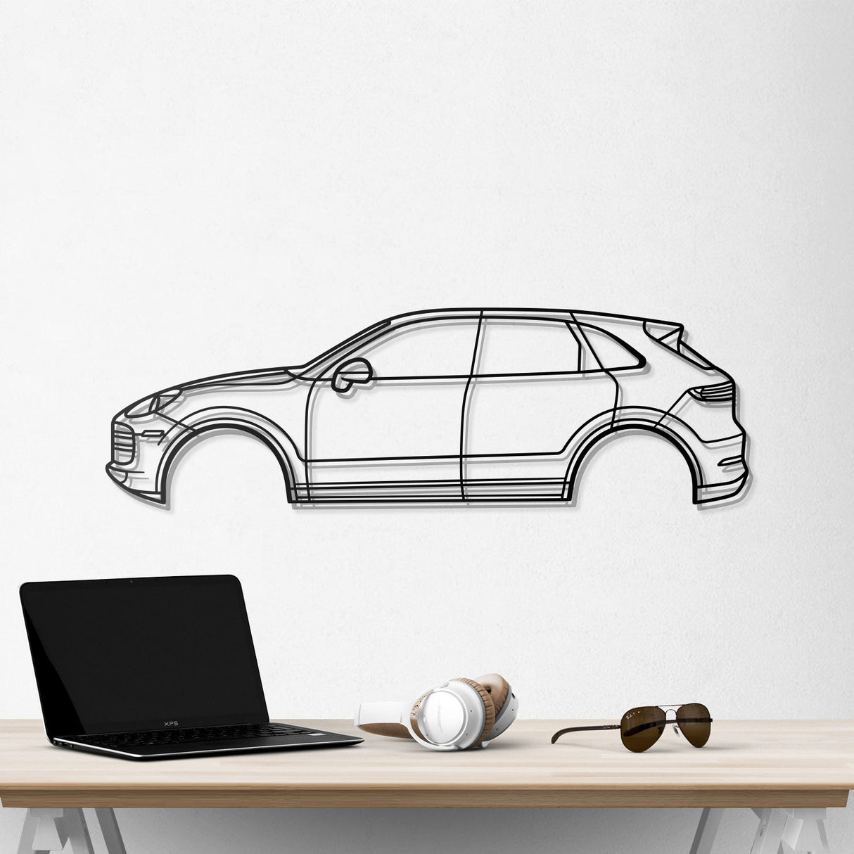 2019 Cayenne 3rd Gen Metal Car Wall Art - NC0650