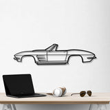 1964 Corvette Convertible Metal Car Wall Art - NC0068