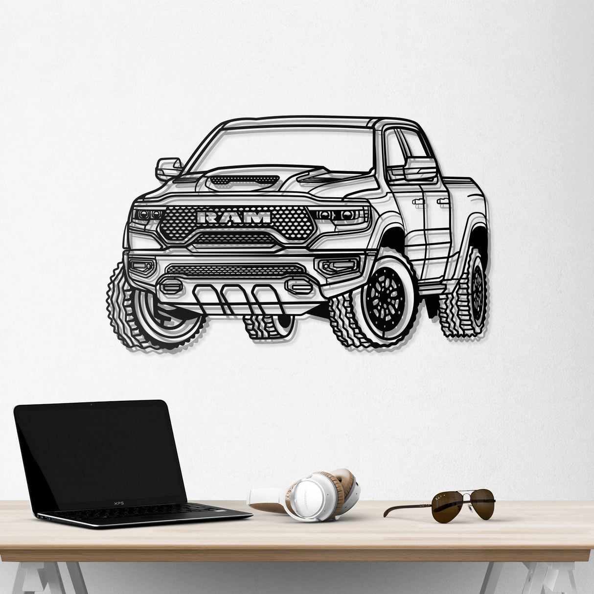 2024 RAM 1500 TRX Perspective Metal Car Wall Art - NC0468