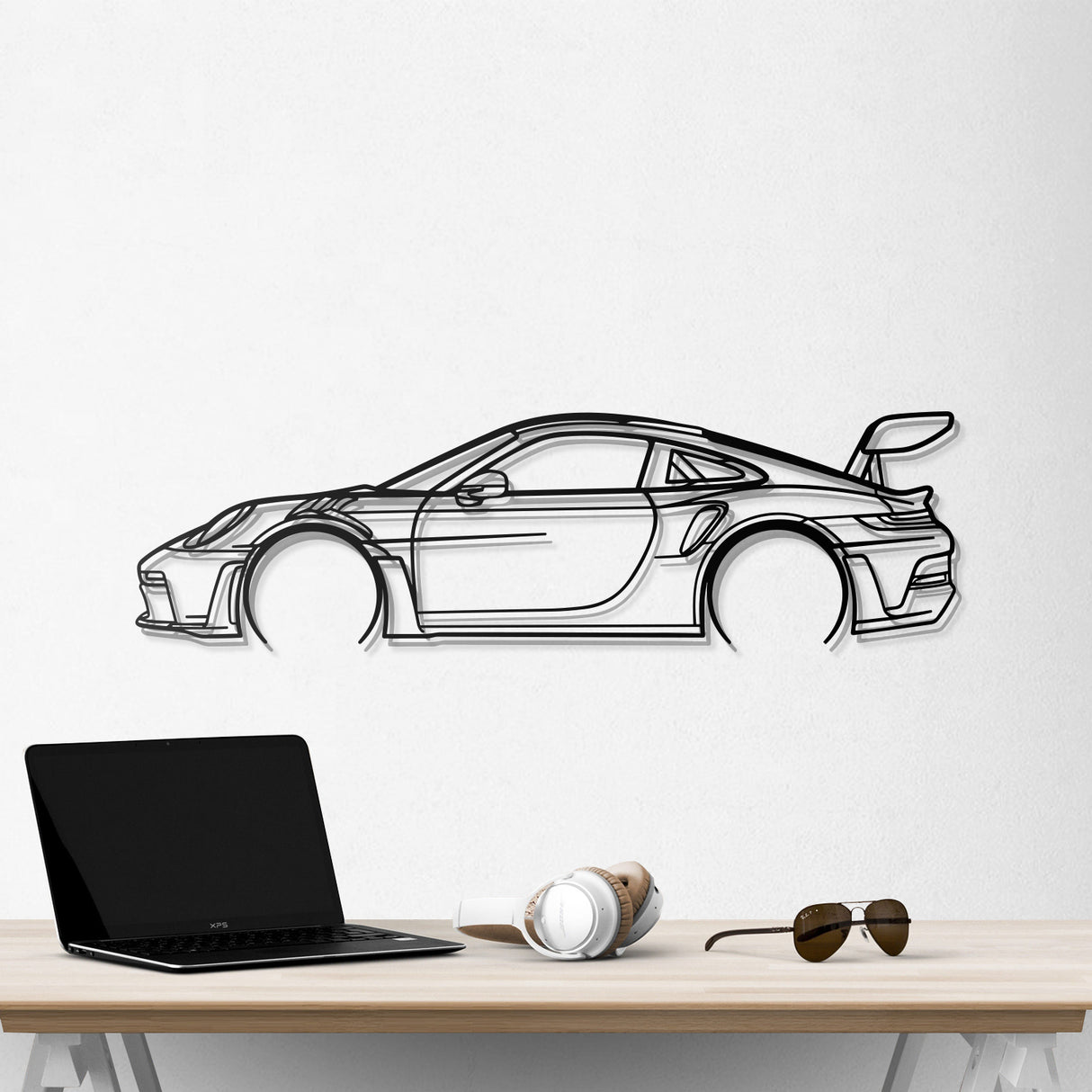 911 GT3 RS Model 992 Detailed Metal Car Wall Art - NC0859