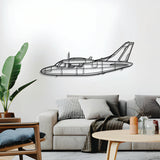 MU‑2K wall décor – elevated slightly off the wall using spacers for striking 3D shadow effect of its robust high‑speed turboprop form