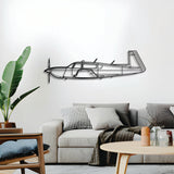 Mooney M20K aircraft wall décor – laser-cut steel airplane art, ready to hang