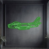 Navigate Craft Sabre décor, ready‑to‑hang with neon accent, perfect avgeek gift for Korean War aviation fans