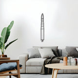 Sentinel ICBM wall décor – elevated 1 cm from the wall using elevation screws for an impressive 3D shadow effect