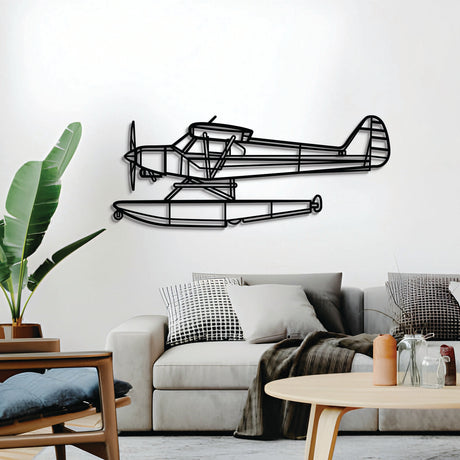 Navigate Craft PA‑18‑150 Super Cub airplane décor, ready‑to‑hang with elevation screws, aviation gift idea