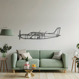 Aviation décor highlight: PA-32R-301 Saratoga HP II laser-cut steel wall art with matte finish and elevation screws for avgeek spaces