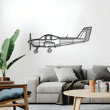 Piper PA-38 Tomahawk 3D metal wall décor, elevated 1 cm from wall, ready-to-hang aviation centerpiece