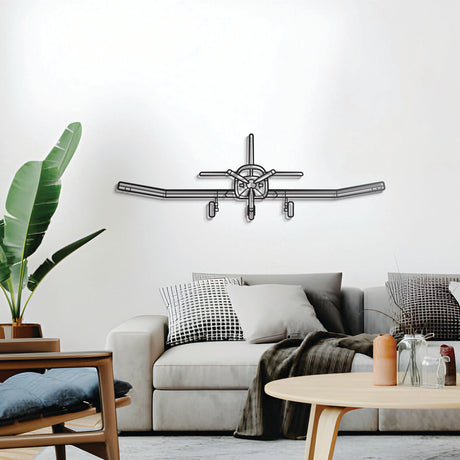 750XL front‑view wall decor – elevated 1 cm off the wall using spacers to create a sleek 3D shadow effect