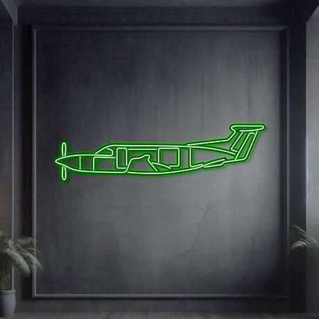 Navigate Craft PC‑12 décor, ready‑to‑hang with neon accent, perfect avgeek gift for general aviation and charter pilots
