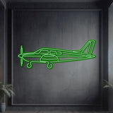 Metal neon Archer LX wall art, 2 mm steel, matte finish, ready to hang, aviation aesthetic