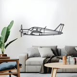 Piper PA‑28 Cherokee aircraft wall décor – durable steel silhouette ideal for hangar, office, or living space