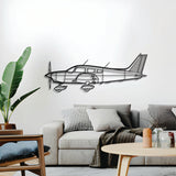 Piper PA-28 Warrior aircraft wall decor – sleek steel silhouette, ready to hang for aviation enthusiasts
