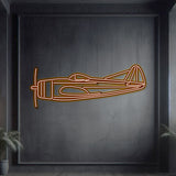Navigate Craft P‑47D décor, ready to hang with neon accent, perfect avgeek gift for military aviation history fans