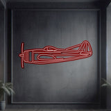 Matte‑finish P‑47D Mustang neon aircraft wall art, iconic aviation heritage gift for special occasions like Father’s Day or retirements