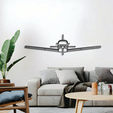 Ready-to-hang Sierra front aircraft wall decor, textured dyed steel, ideal aviation gift for avgeeks