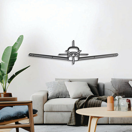 Ready-to-hang Sierra front aircraft wall decor, textured dyed steel, ideal aviation gift for avgeeks