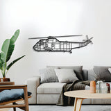SH-3 Sea King helicopter wall décor – sleek maritime rescue aircraft silhouette in durable steel