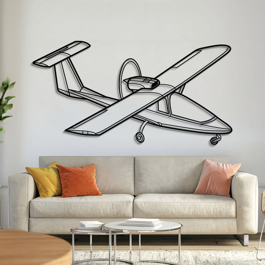 500-TF angle metal aircraft wall art, laser-cut 2 mm steel with matte powder coat and floating 3D effect