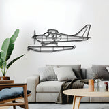 Sportsman 2+2 bush plane wall decor – elevated 1 cm from wall using spacers for striking 3D shadow effect