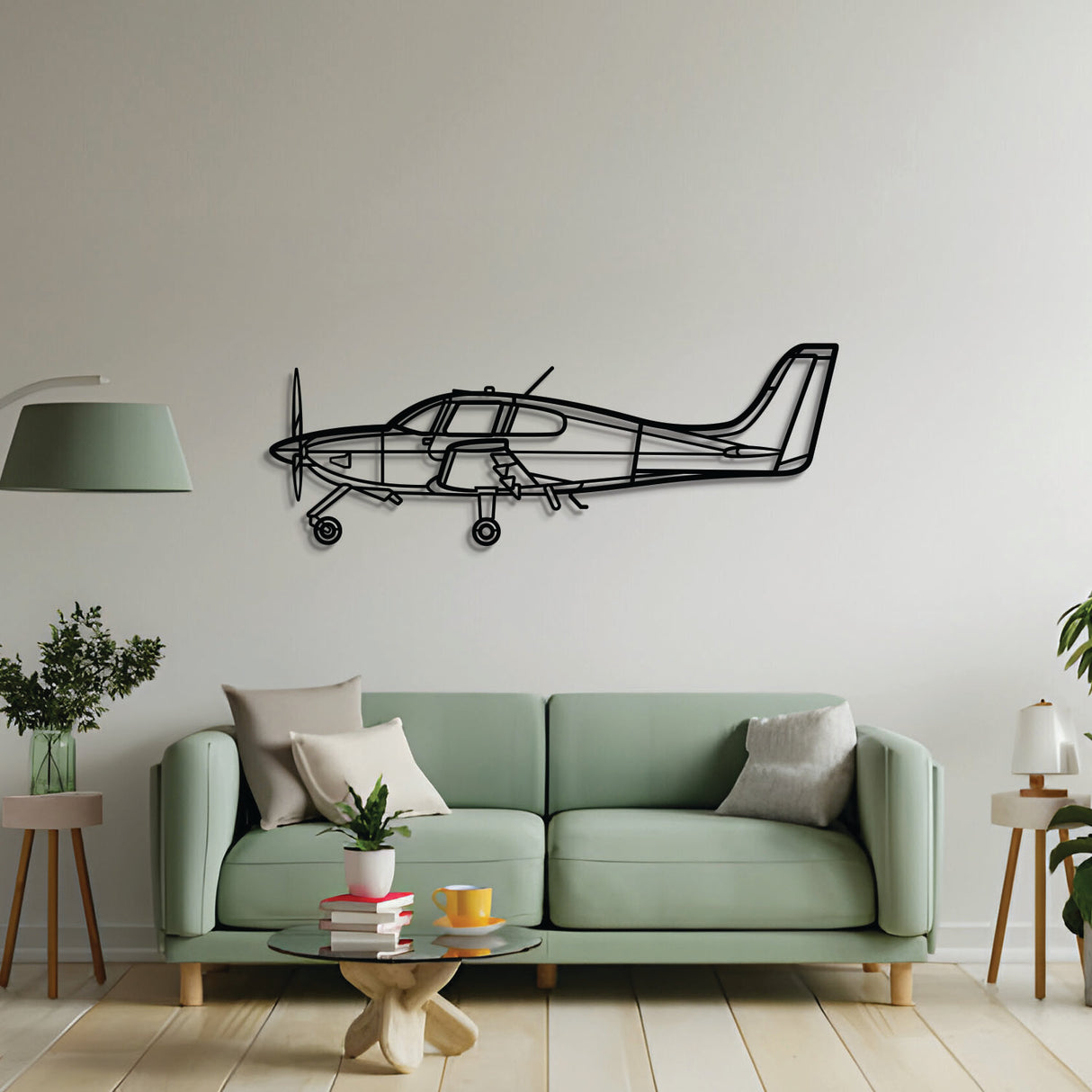 2 mm steel SR-20 wall art, laser-cut matte finish, floats 1 cm off wall for dynamic 3D effect