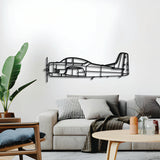 Navigate Craft T‑28 Trojan metal airplane décor, ready‑to‑hang with elevation screws, aviation enthusiast gift