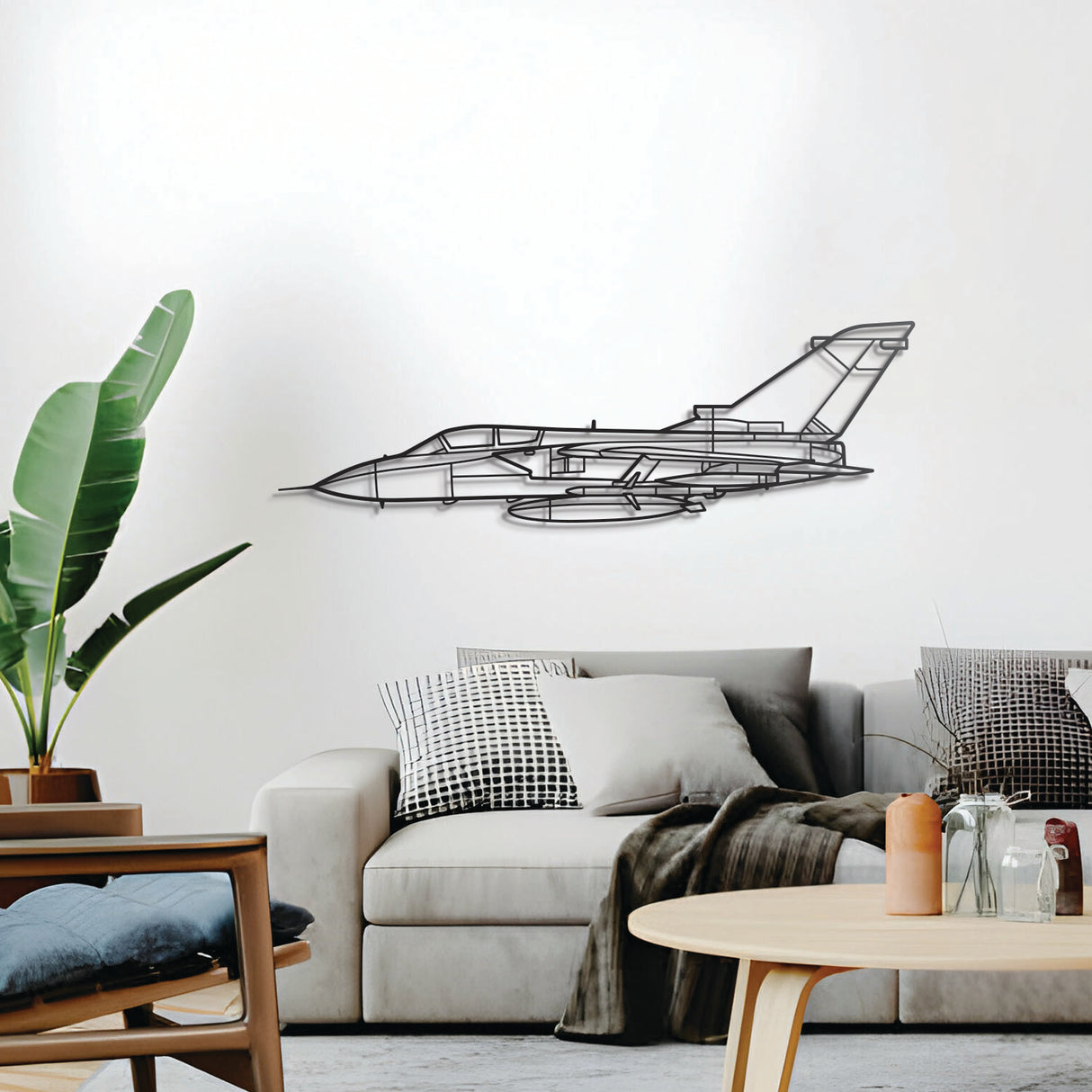 Ready‑to‑hang Tornado IDS wall decor, textured dyed steel—perfect aviation enthusiast gift