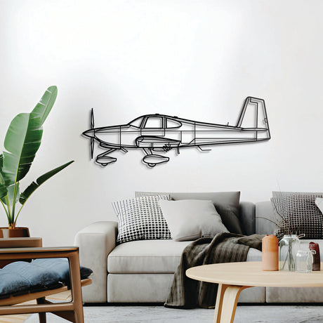 Van's RV-10 touring airplane wall décor – sleek low-wing single-engine aircraft silhouette