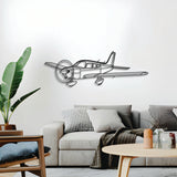 Ready‑to‑hang Warrior II Angle aircraft wall decor, textured dyed steel—ideal aviation enthusiast gift