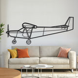 Zenith STOL CH‑701 bush plane silhouette – laser‑cut 2 mm steel, textured matte powder‑coat finish, ready to hang