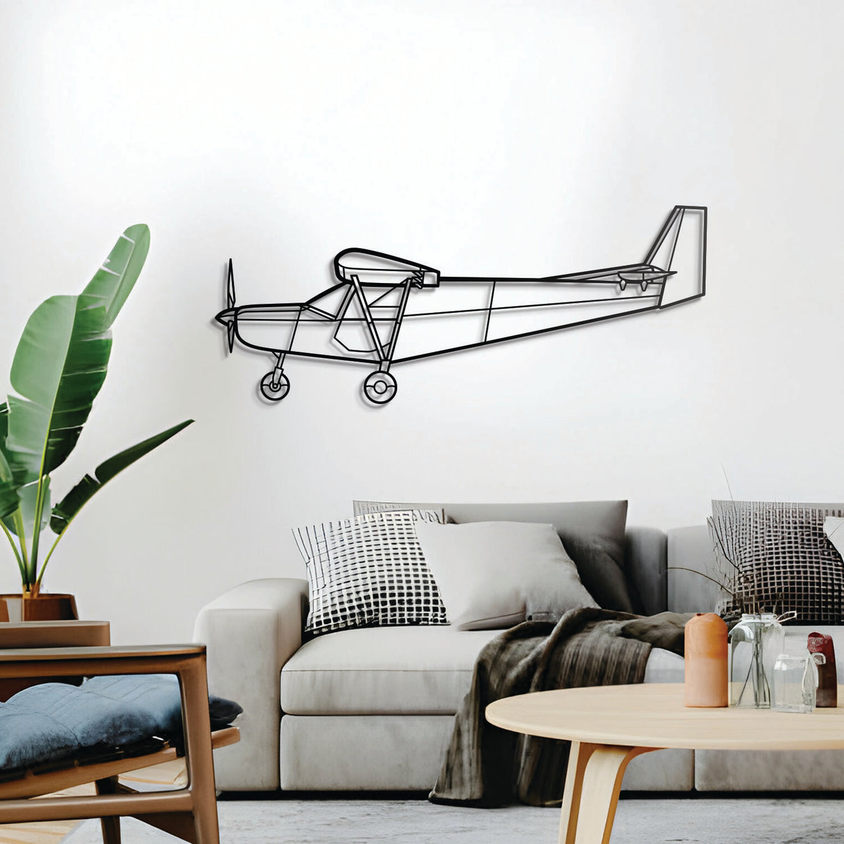 STOL CH‑701 wall décor – elevated slightly off the wall using spacers for a striking 3D shadow effect of its rugged short‑takeoff‑and‑landing design