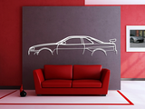 Skyline GT-R R34 Metal Car Wall Art - NC1091