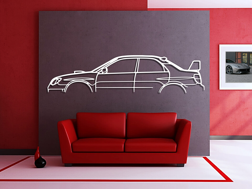 WRX STI GD Metal Car Wall Art - NC1111