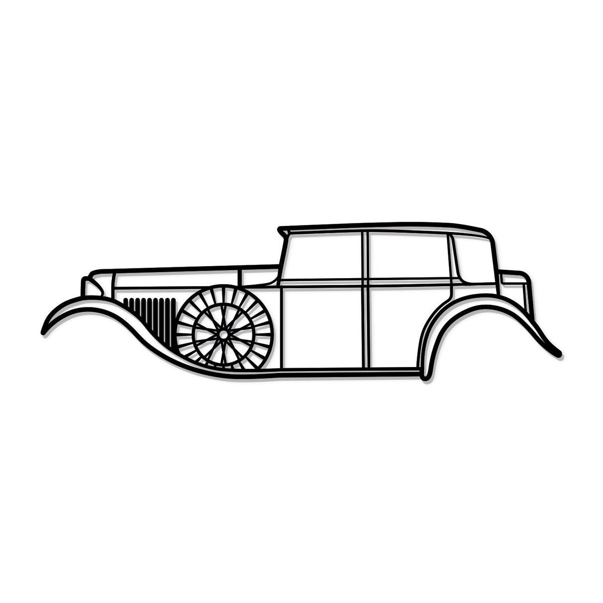 1930 8 Litre Metal Car Wall Art - NC0002