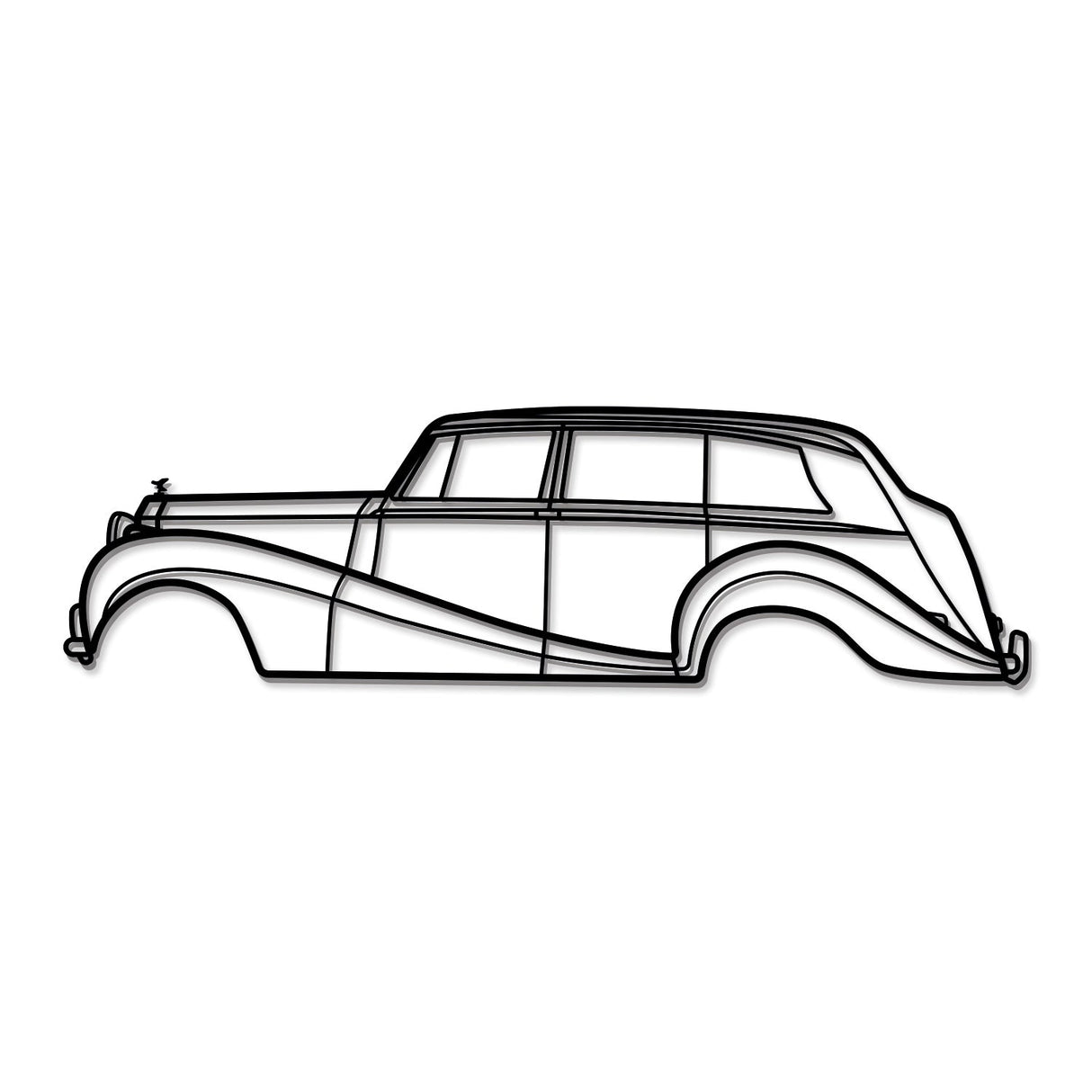 1946 Silver Wraith Metal Car Wall Art - NC0024