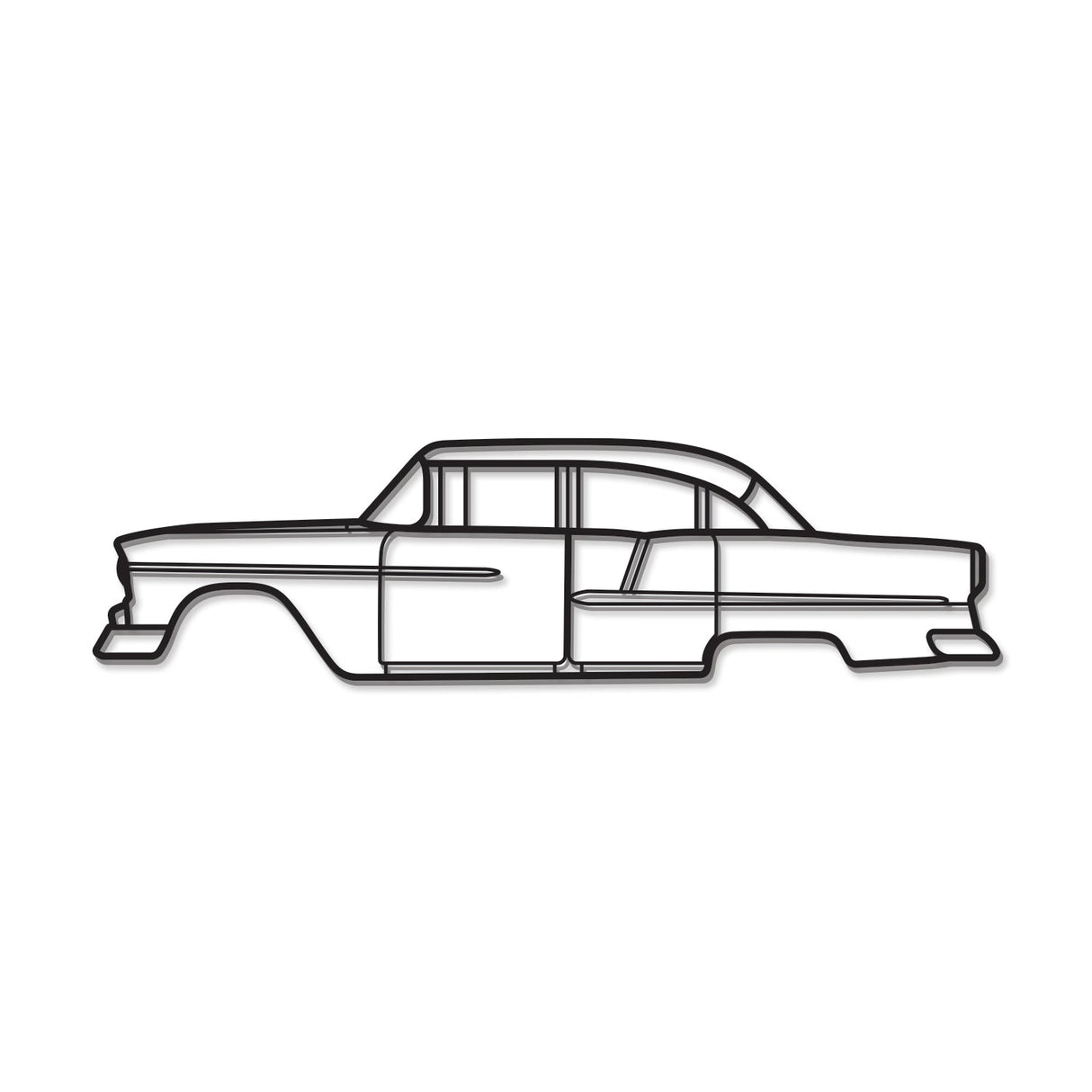 1955 Bel Air Metal Car Wall Art - NC0036